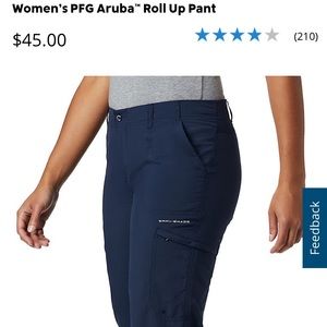 Columbia Women's Navy Roll Up Pants